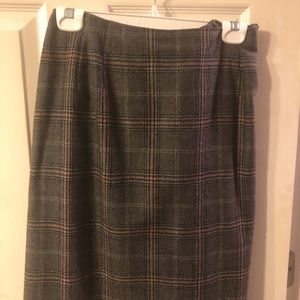 Gray Plaid Skirt